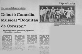 Debutó comedia musical "Boquitas de corazón".