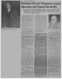 Debuta Héctor Noguera como director del teatro de la UC.
