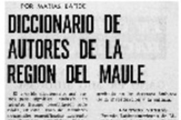 Diccionario de autores de la Región del Maule