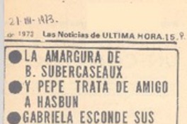 La amargura de B. Subercaseaux.