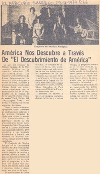 América nos descubre través de "el descubrimiento de América".