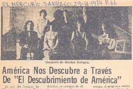 América nos descubre través de "el descubrimiento de América".