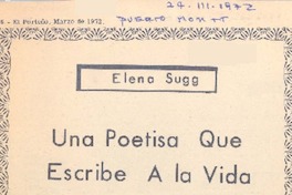 Una poetisa que escribe a la vida.