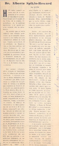 Dr. Alberto Spikin-Howard