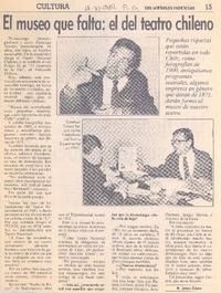 El museo que falta: el del teatro chileno : [entrevista]