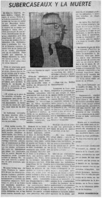 Subercaseaux y la muerte