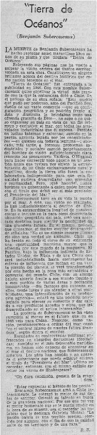 "Tierra de océanos"