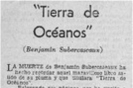 "Tierra de océanos"