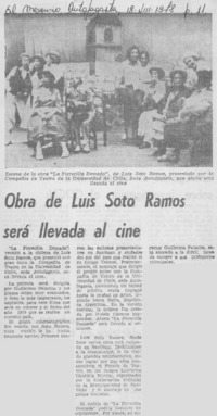 Obra de Luis Soto Ramos será llevada al cine.