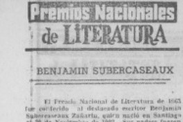 Benjamín Subercaseaux.