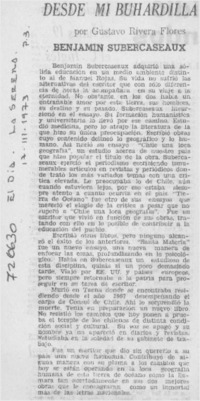 Benjamín Subercaseaux