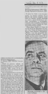 Chile o una loca geografía.