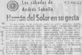 Hernán del Solar en su gesta
