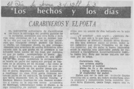 Carabineros y el poeta