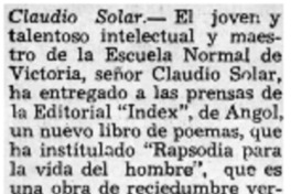Claudio Solar.