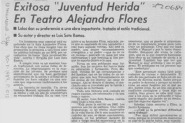 Exitosa "juventud herida" en teatro Alejandro Flores: [entrevista]