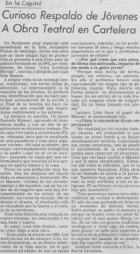 Curioso respaldo de jóvenes a obra teatral en cartelera: [entrevista]