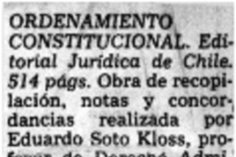 Ordenamiento constitucional.