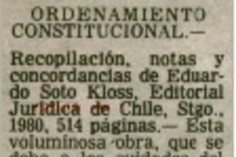 Ordenamiento constitucional.