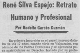 René Silva Espejo, retrato humano y profesional