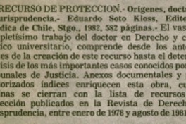 El recurso de protección.