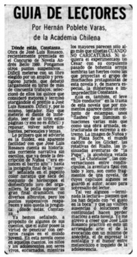 "Dónde estás, Constanza..."