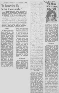 La fantástica isla de los casianimales"