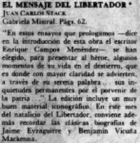 El mensaje del libertador.
