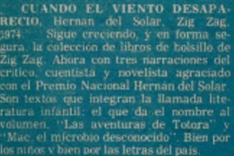 Cuando el viento despareció.