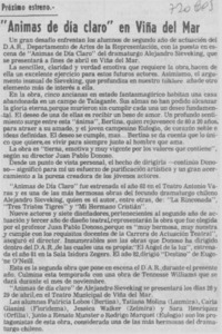 Animas de día claro" en Viña del Mar.