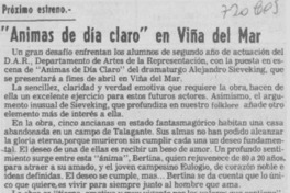 Animas de día claro" en Viña del Mar.