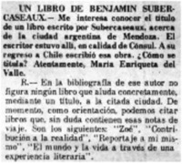Un Libro de Benjamín Subercaseaux.