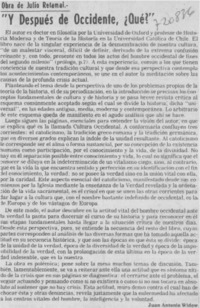 Y después de occidente, ¿qué?