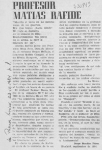 Profesor Matías Rafide