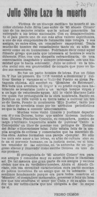 Julio Silva Lazo ha muerto