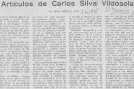 Artículos de Carlos silva Vidósola
