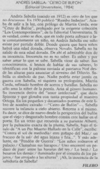 Andrés Sabella: "Cetro de bufón"