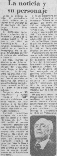 La noticia y su personaje.