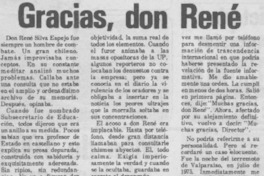 Gracias, don René