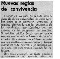 Nuevas reglas de convivencia