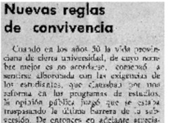 Nuevas reglas de convivencia