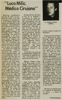 "Luca Milic, médico cirujano"