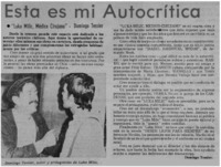 Esta es mi autocrítica