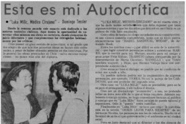 Esta es mi autocrítica