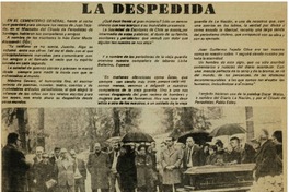 La despedida.