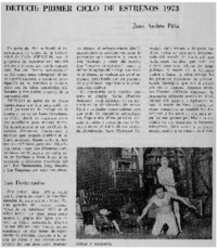 Detuch: primer ciclo de estrenos 1973