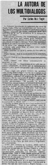 La autora de los multidiálogos