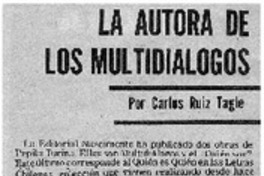 La autora de los multidiálogos