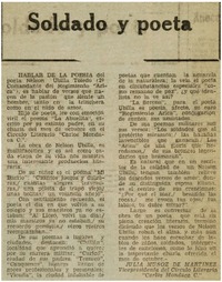 Soldado y poeta