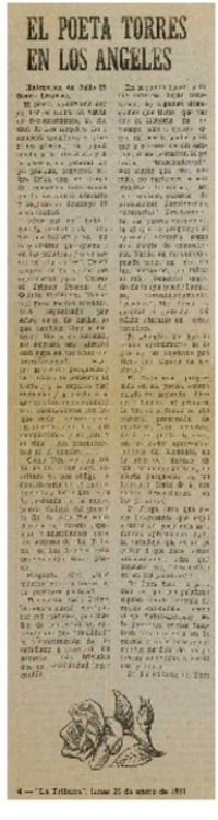 El poeta Torres en Los Angeles : [entrevistas]